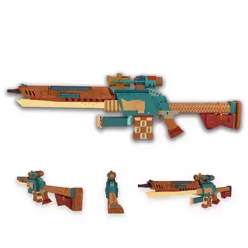 Toy Gun sci fi 001 Free 3D model