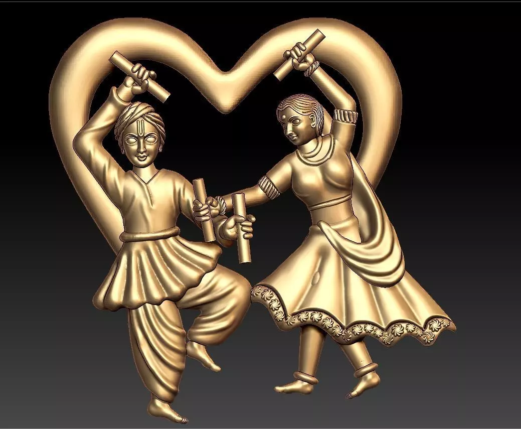 DHANDIYA DANCE PENDENT 3D print model