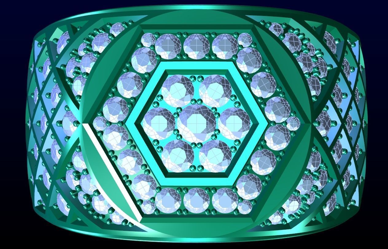 Men Ring 12 3D print model_4