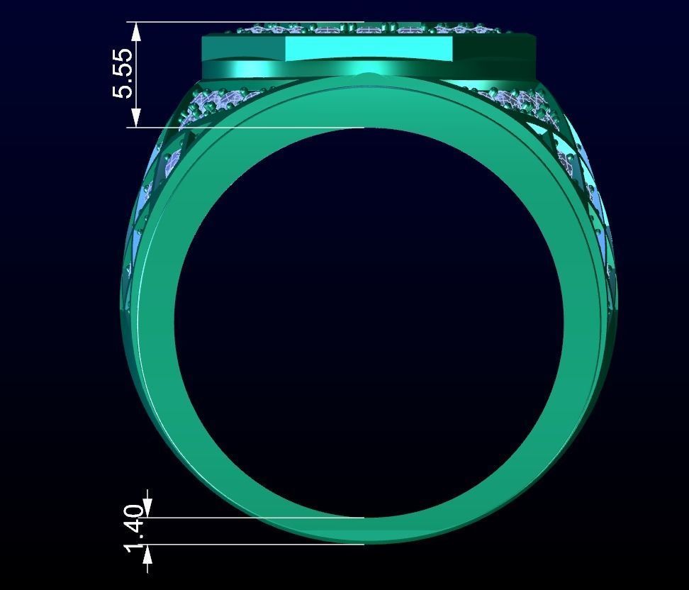 Men Ring 12 3D print model_2