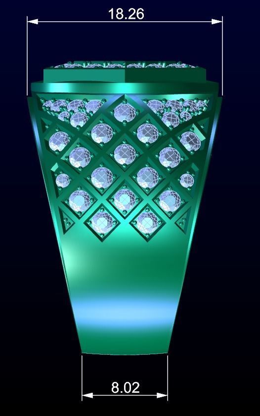 Men Ring 12 3D print model_3