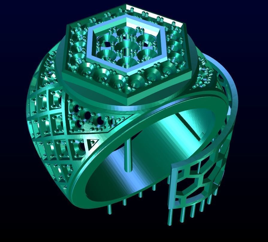 Men Ring 12 3D print model_8