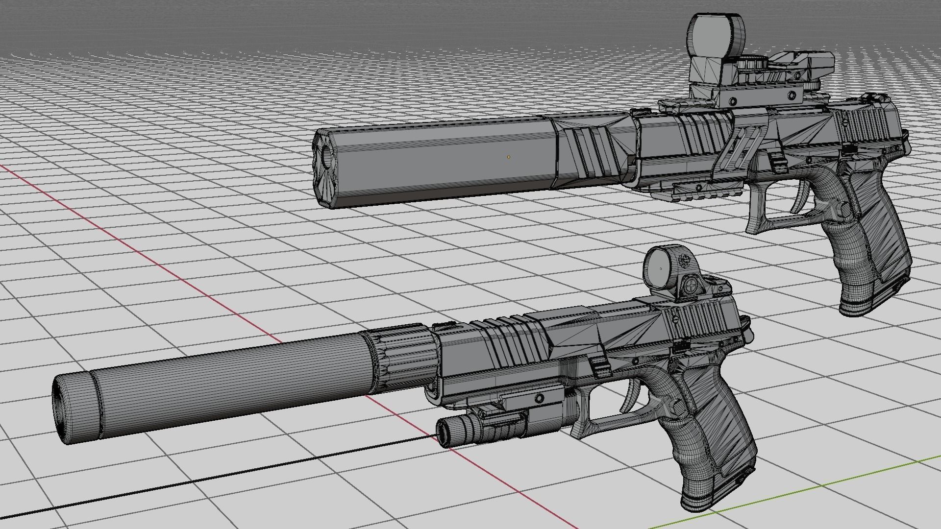 Pistol Semi auto Defaulter 45 3D model_11