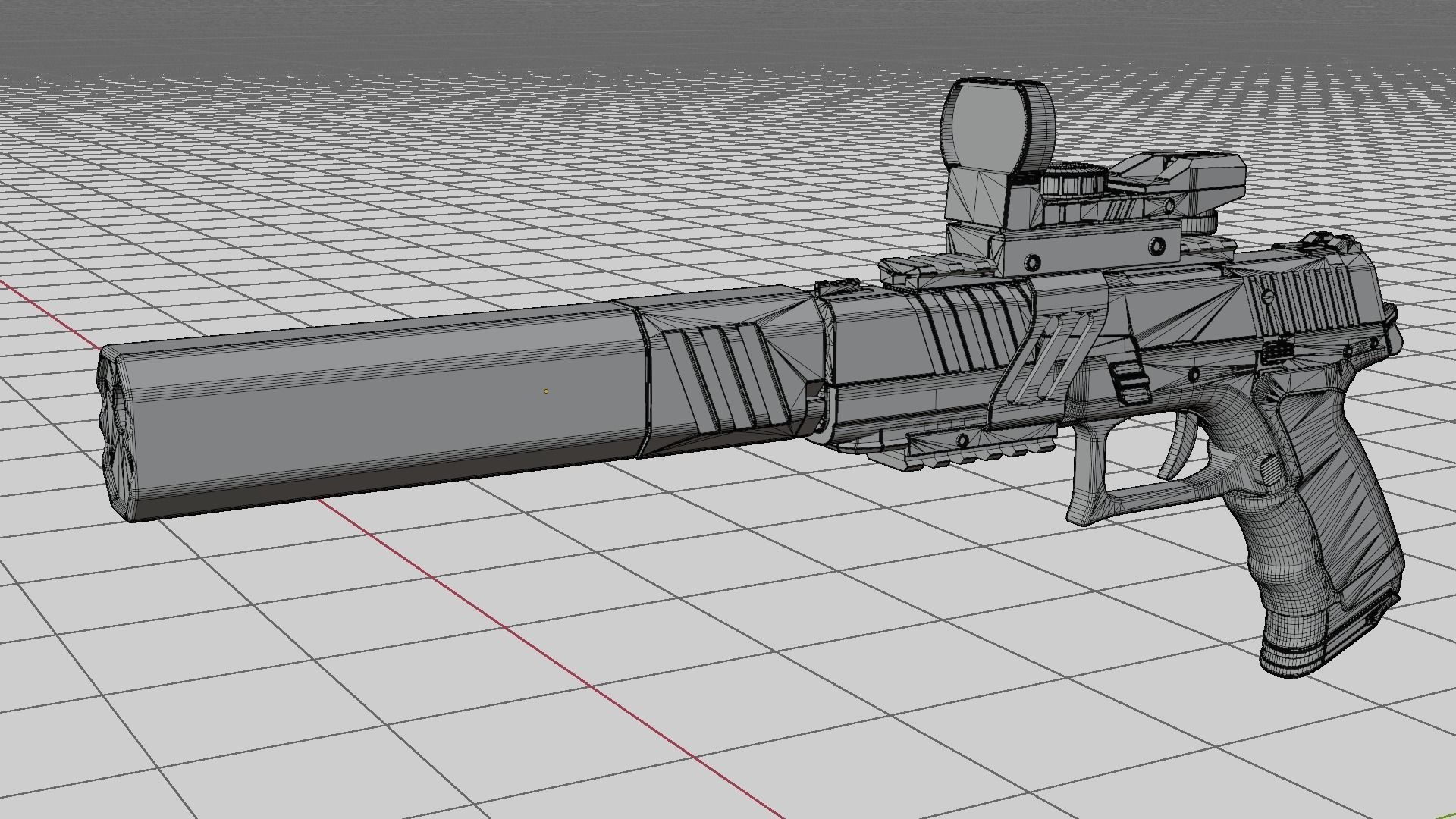 Pistol Semi auto Defaulter 45 3D model_13