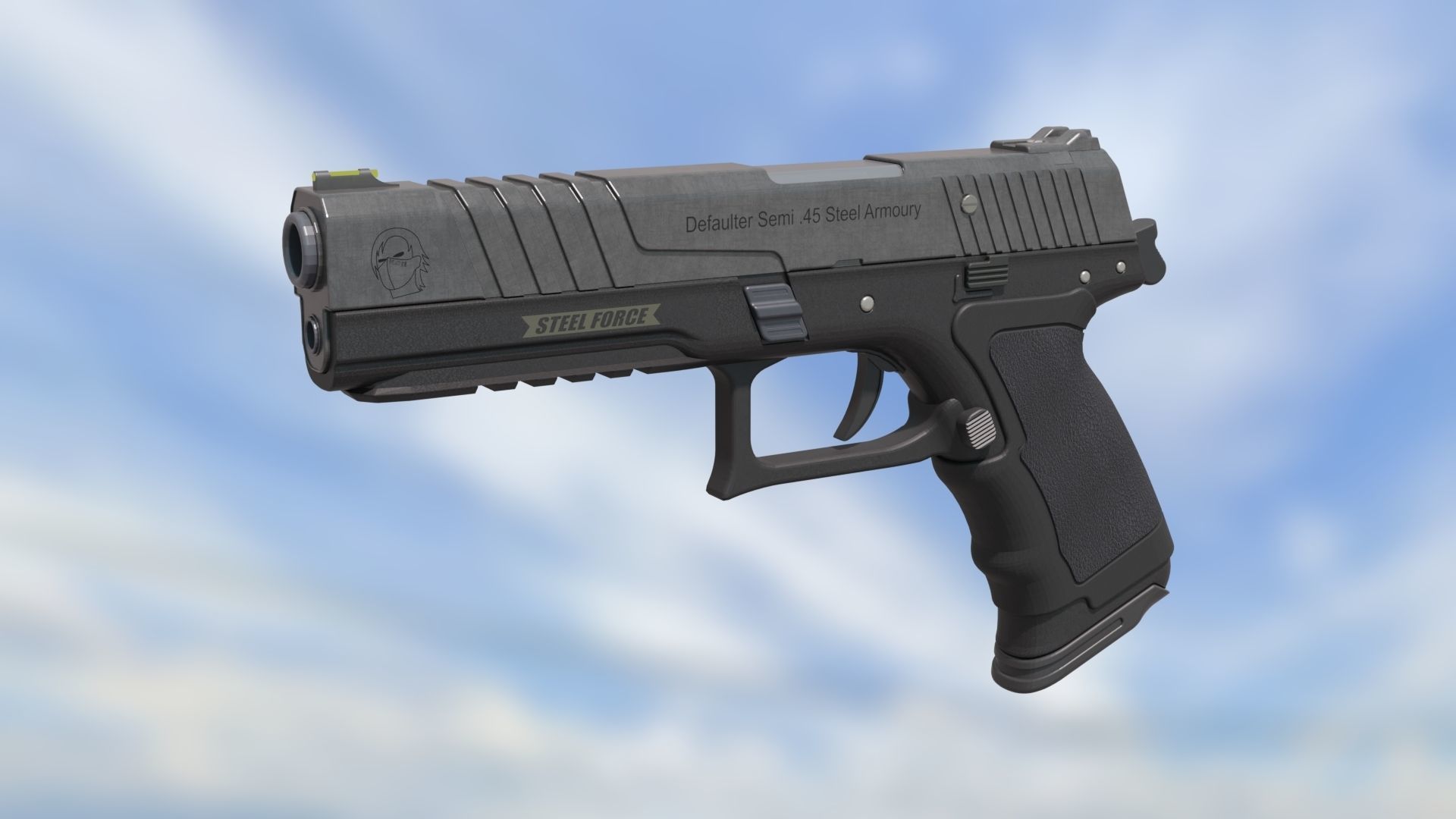Pistol Semi auto Defaulter 45 3D model_3
