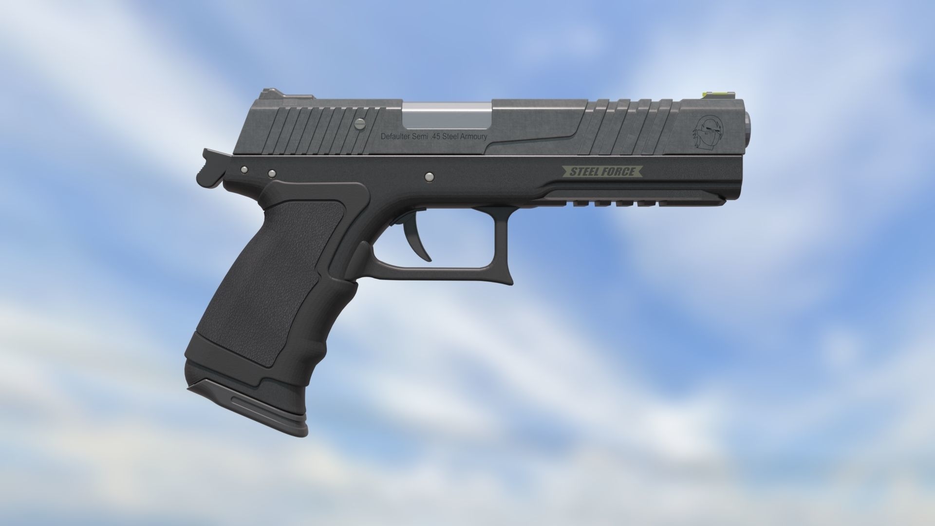 Pistol Semi auto Defaulter 45 3D model_1