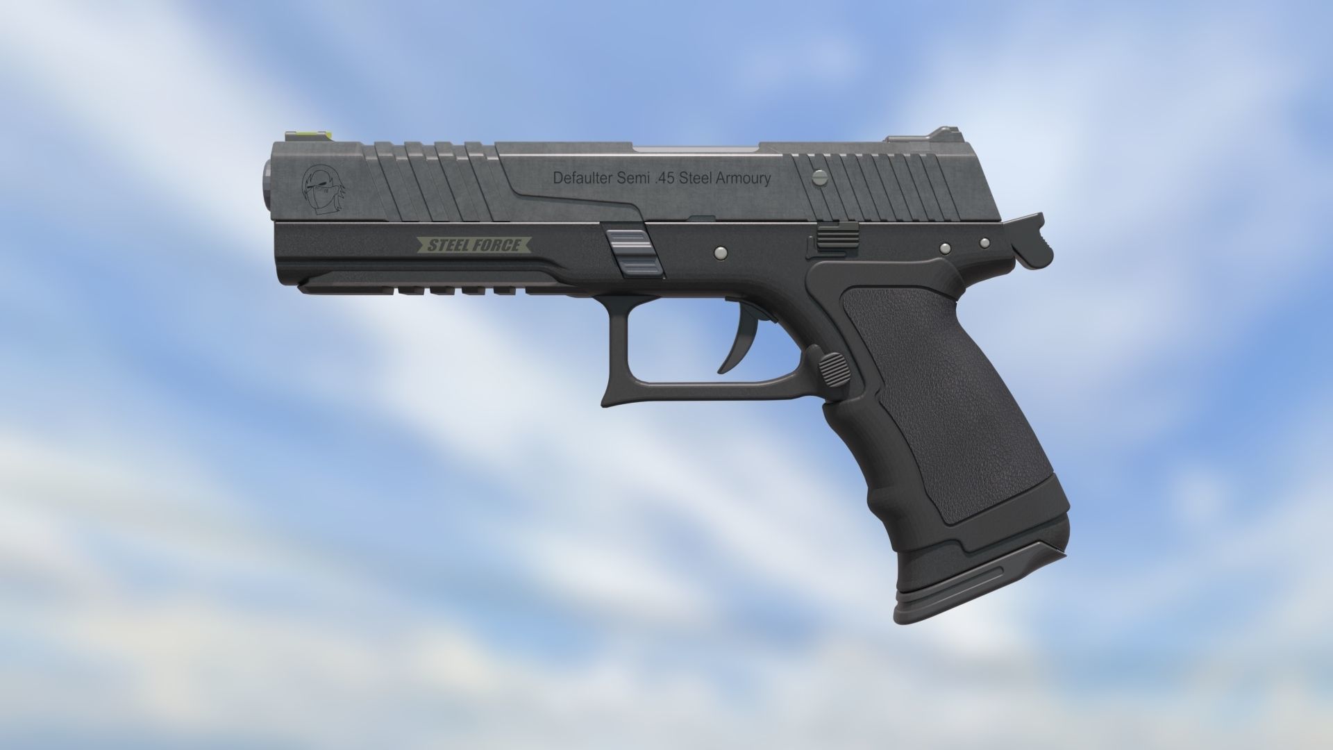 Pistol Semi auto Defaulter 45 3D model_2