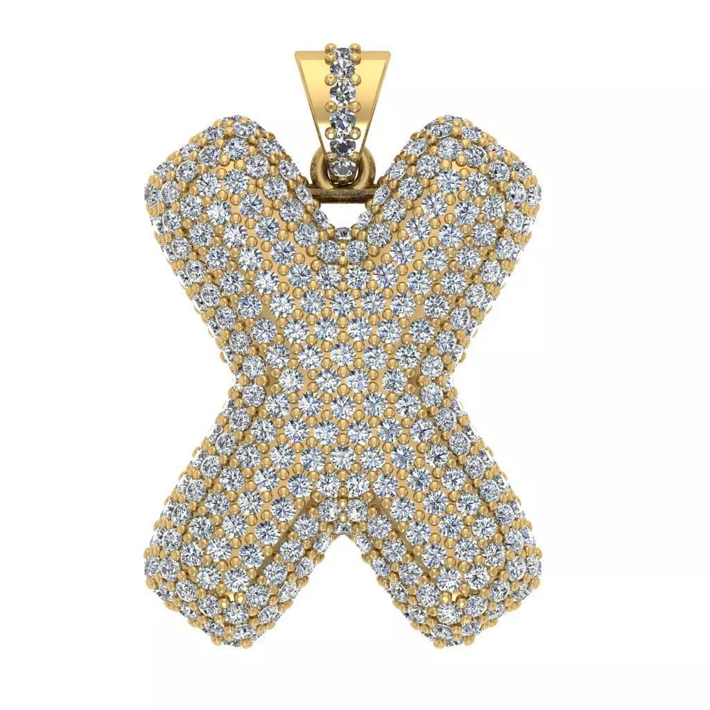 X ALPHABET PENDANT Free 3D print model