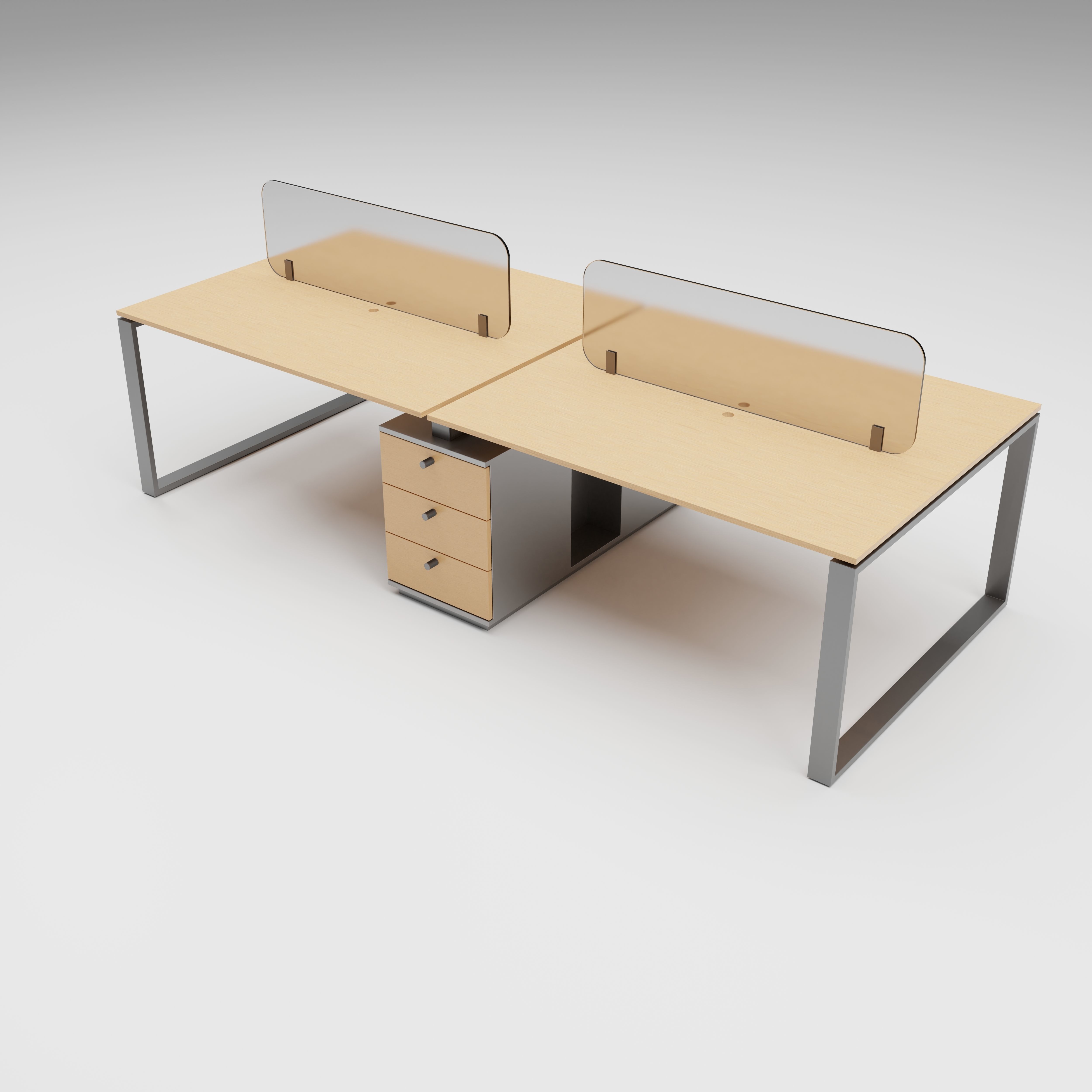 Office IT Department Workstation V1 3D model_1