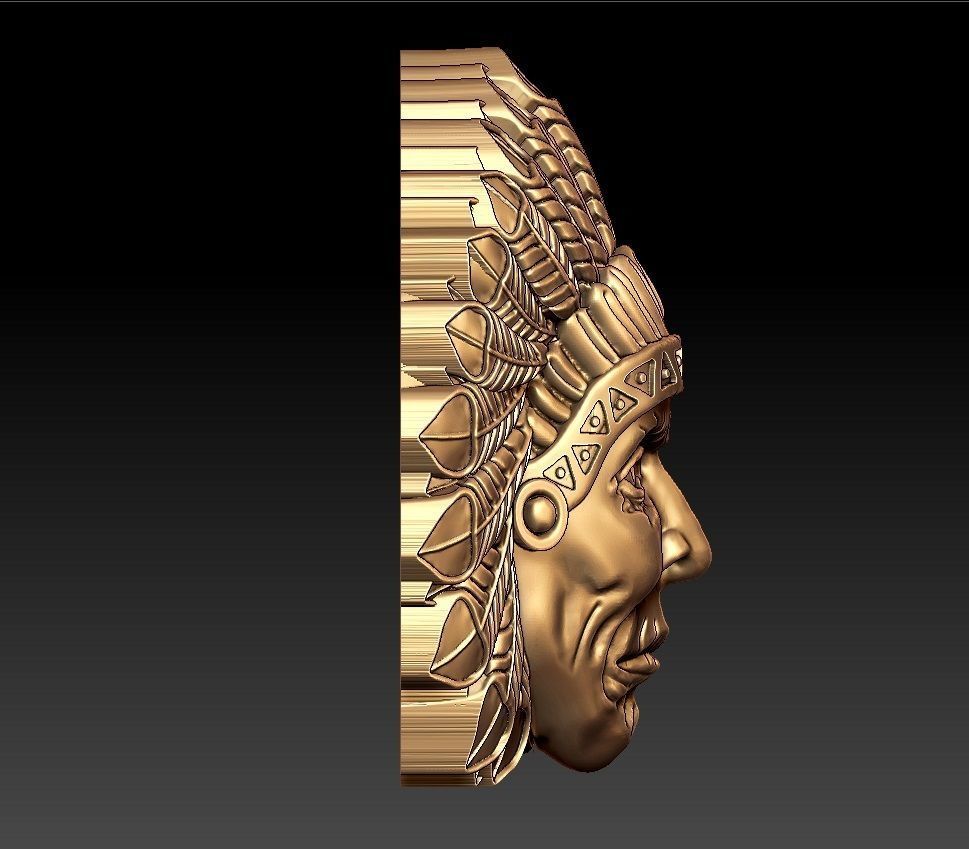 RED INDIAN PENDENT 3D print model_3