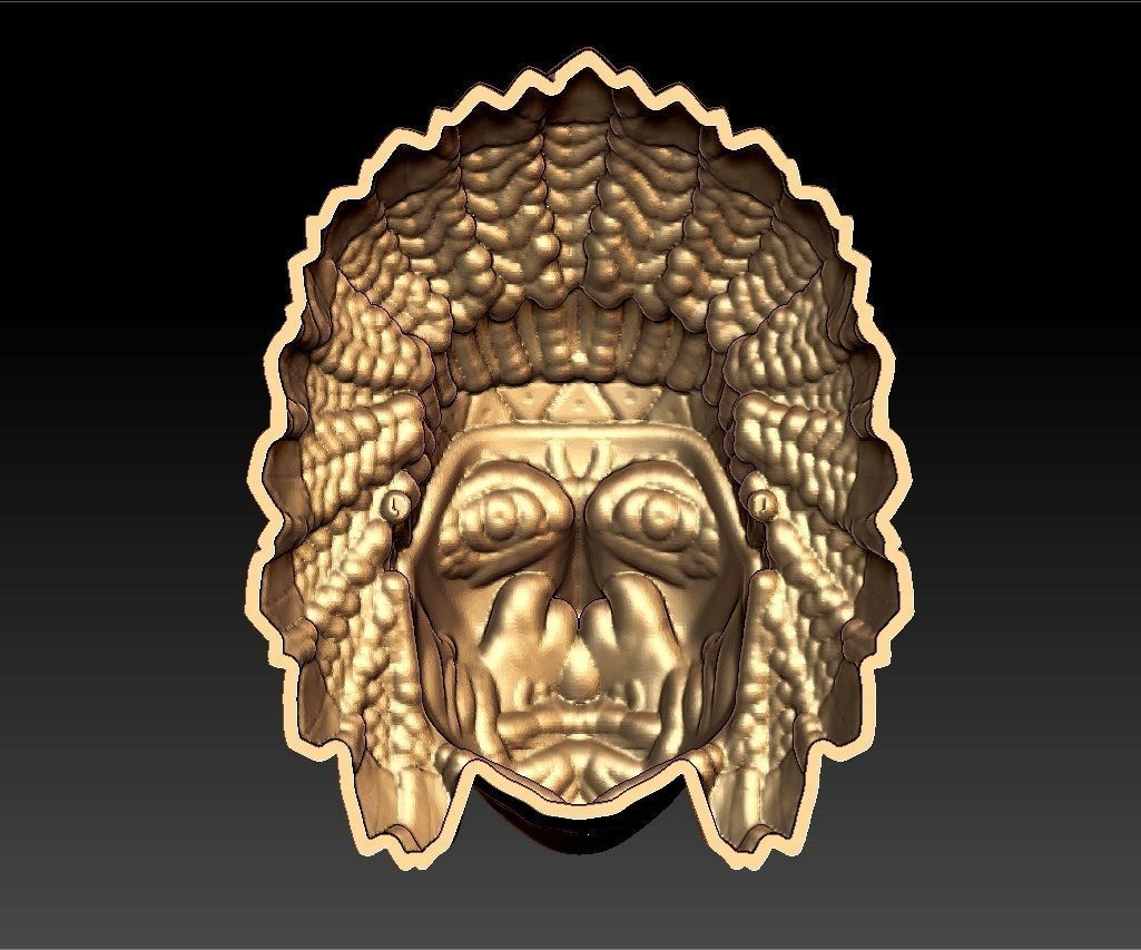 RED INDIAN PENDENT 3D print model_2