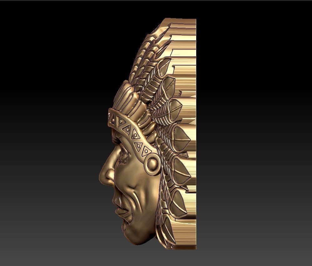 RED INDIAN PENDENT 3D print model_1