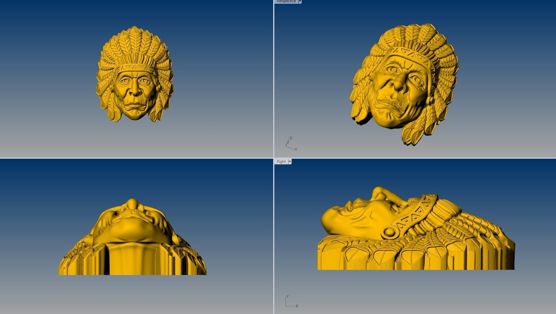 RED INDIAN PENDENT 3D print model_8