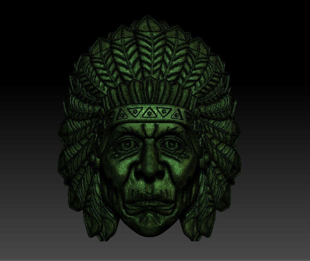 RED INDIAN PENDENT 3D print model_4