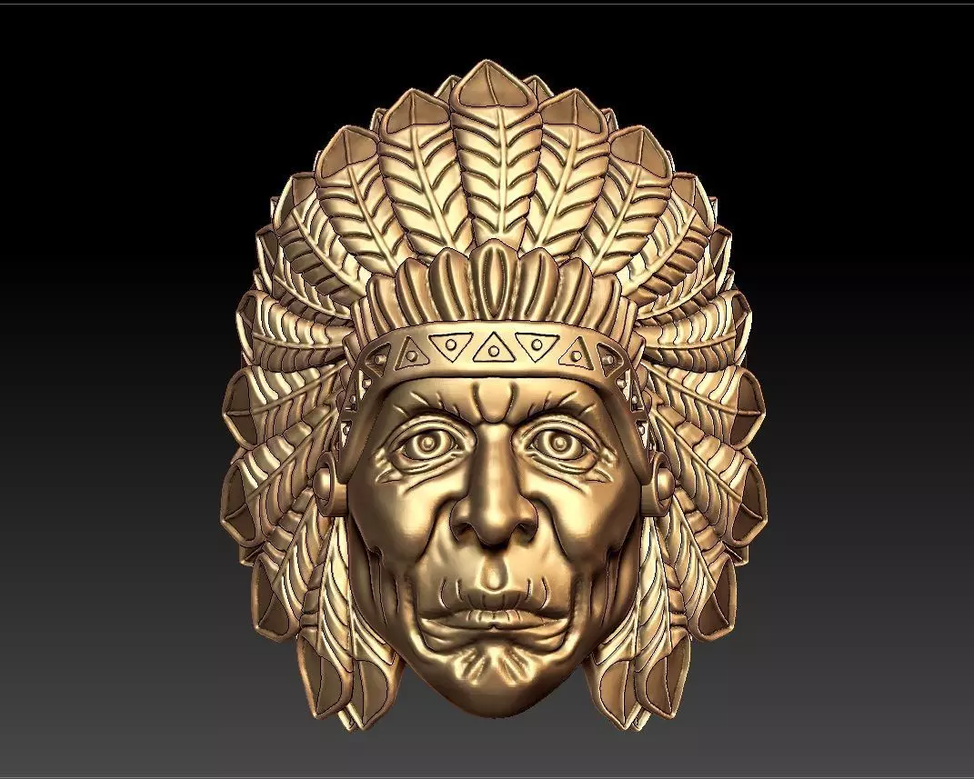 RED INDIAN PENDENT 3D print model_0