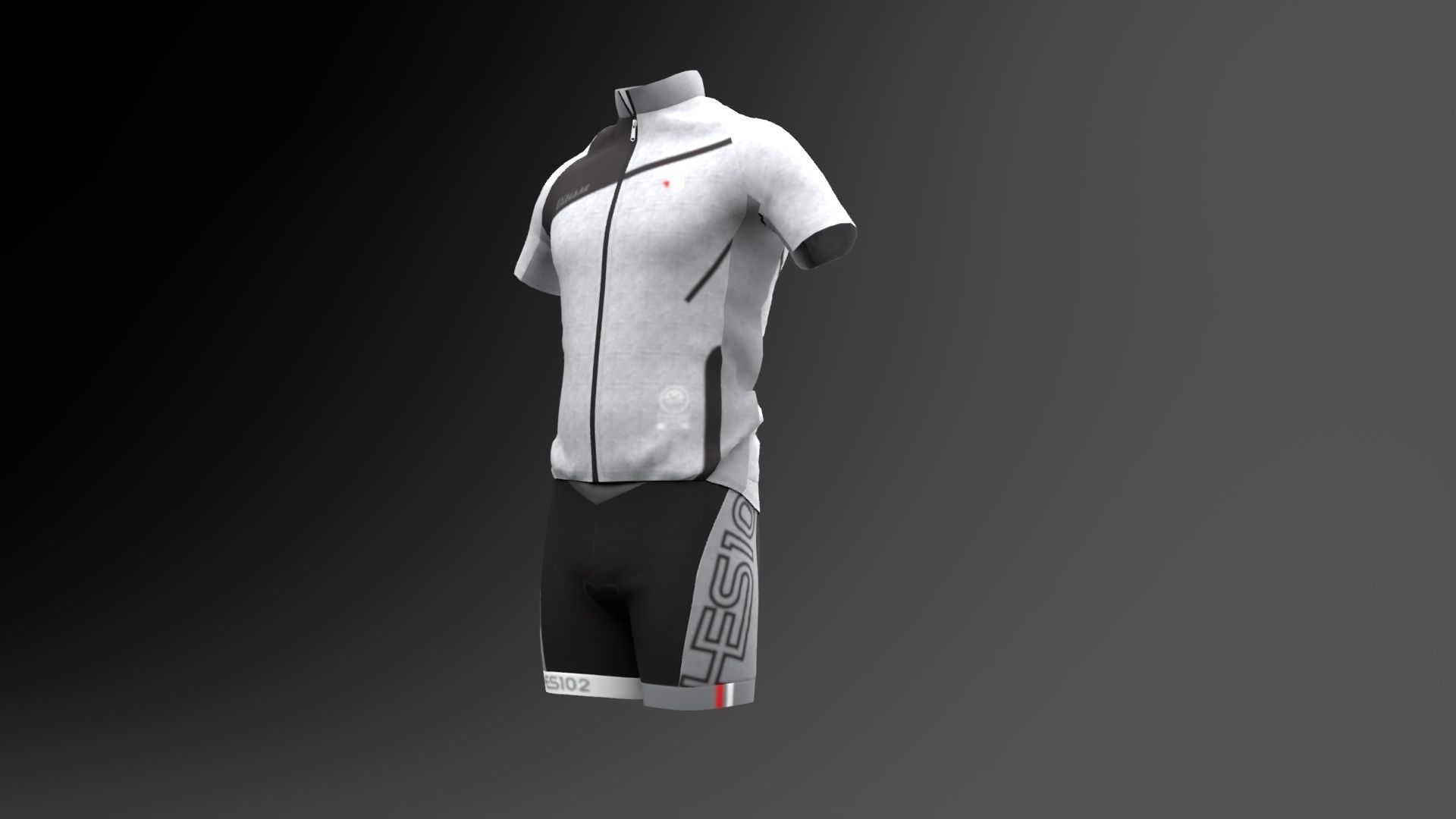 Cycling Waer Low-poly 3D model_2