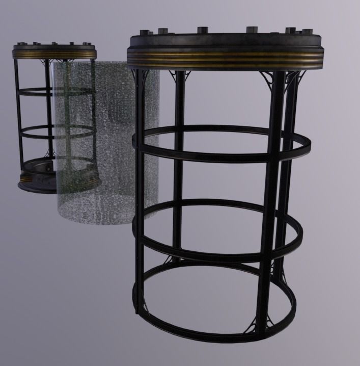 Machine B2 Mixer Low-poly 3D model_2