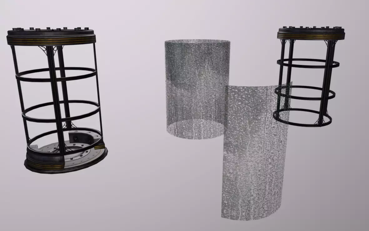 Machine B2 Mixer Low-poly 3D model_0