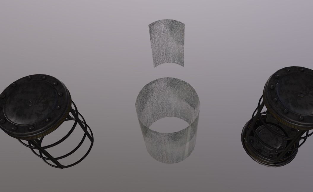 Machine B2 Mixer Low-poly 3D model_5