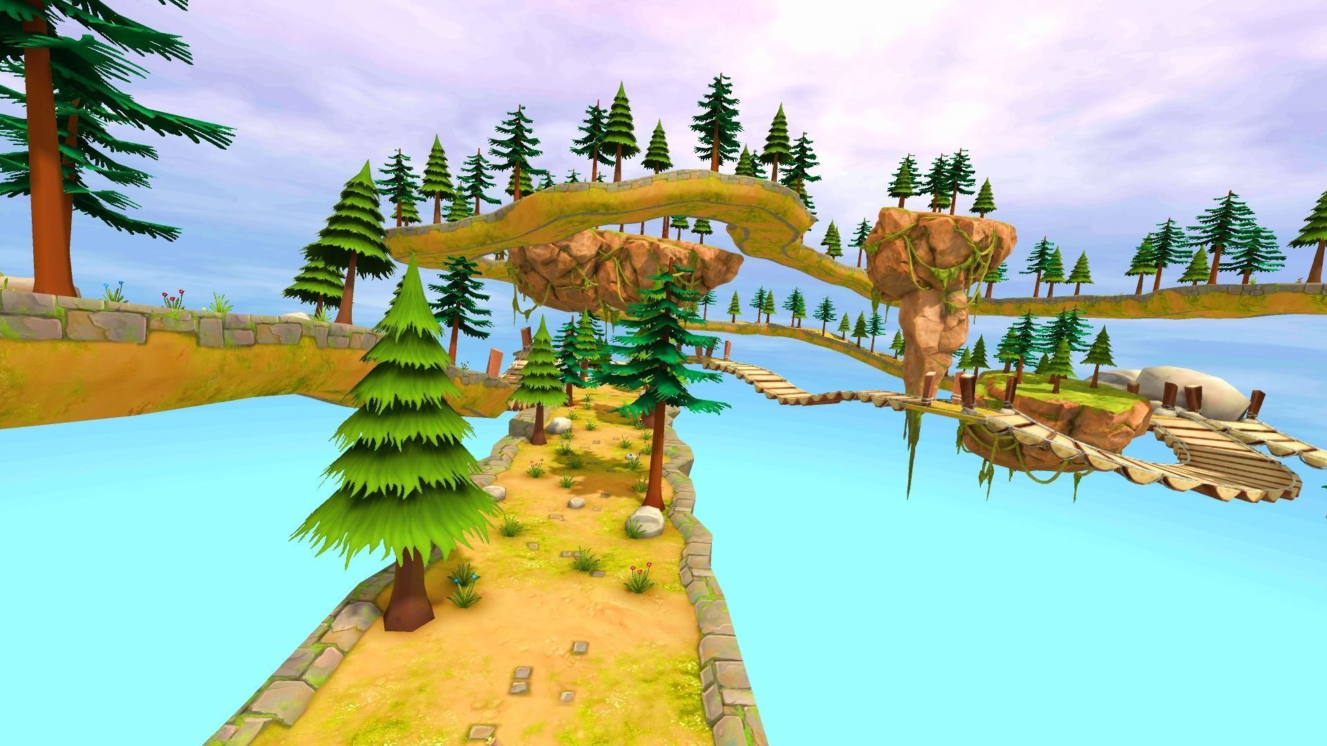 Offroad Toon Stunt Tracks Low-poly 3D model_5