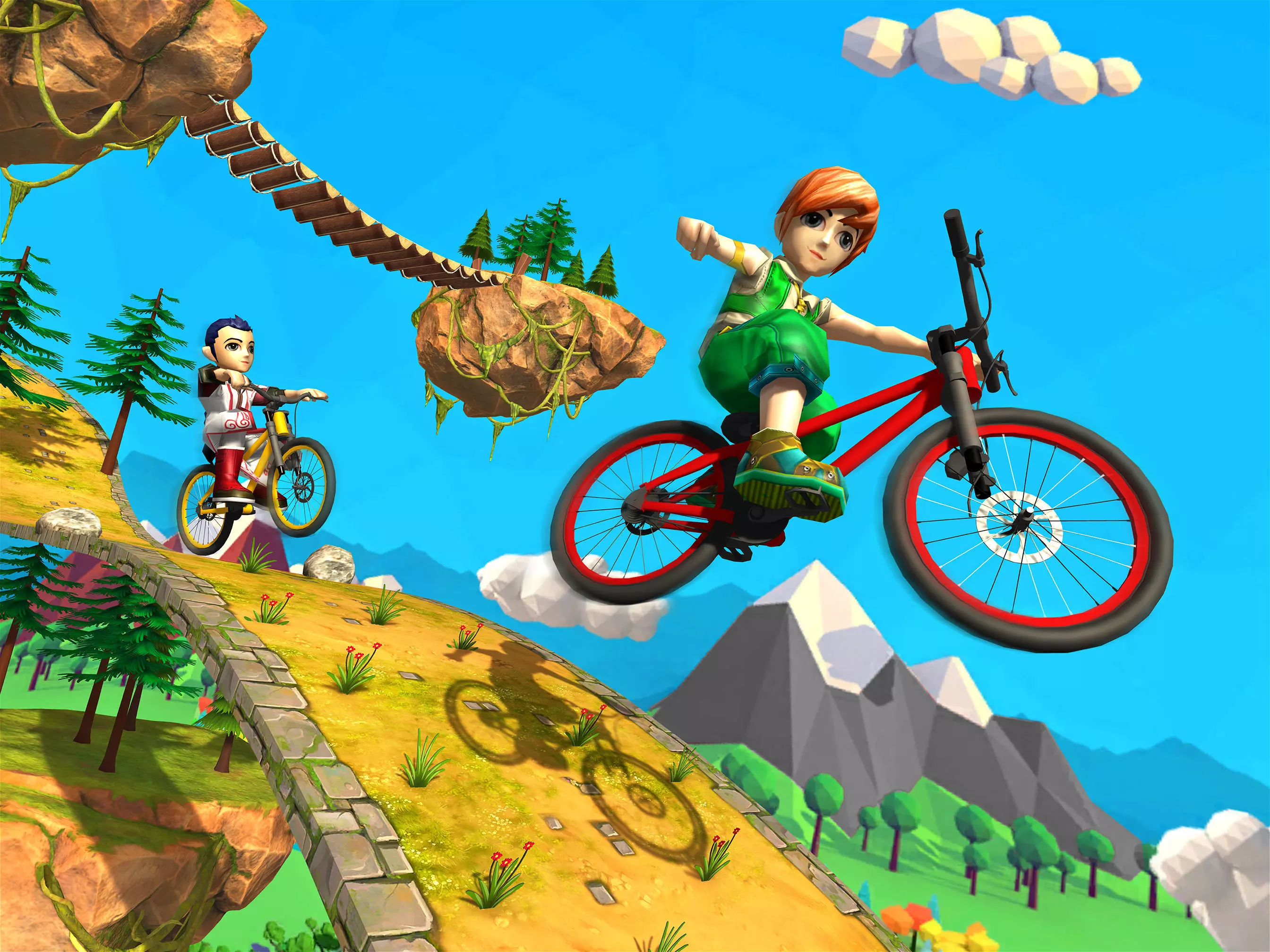 Offroad Toon Stunt Tracks Low-poly 3D model_0