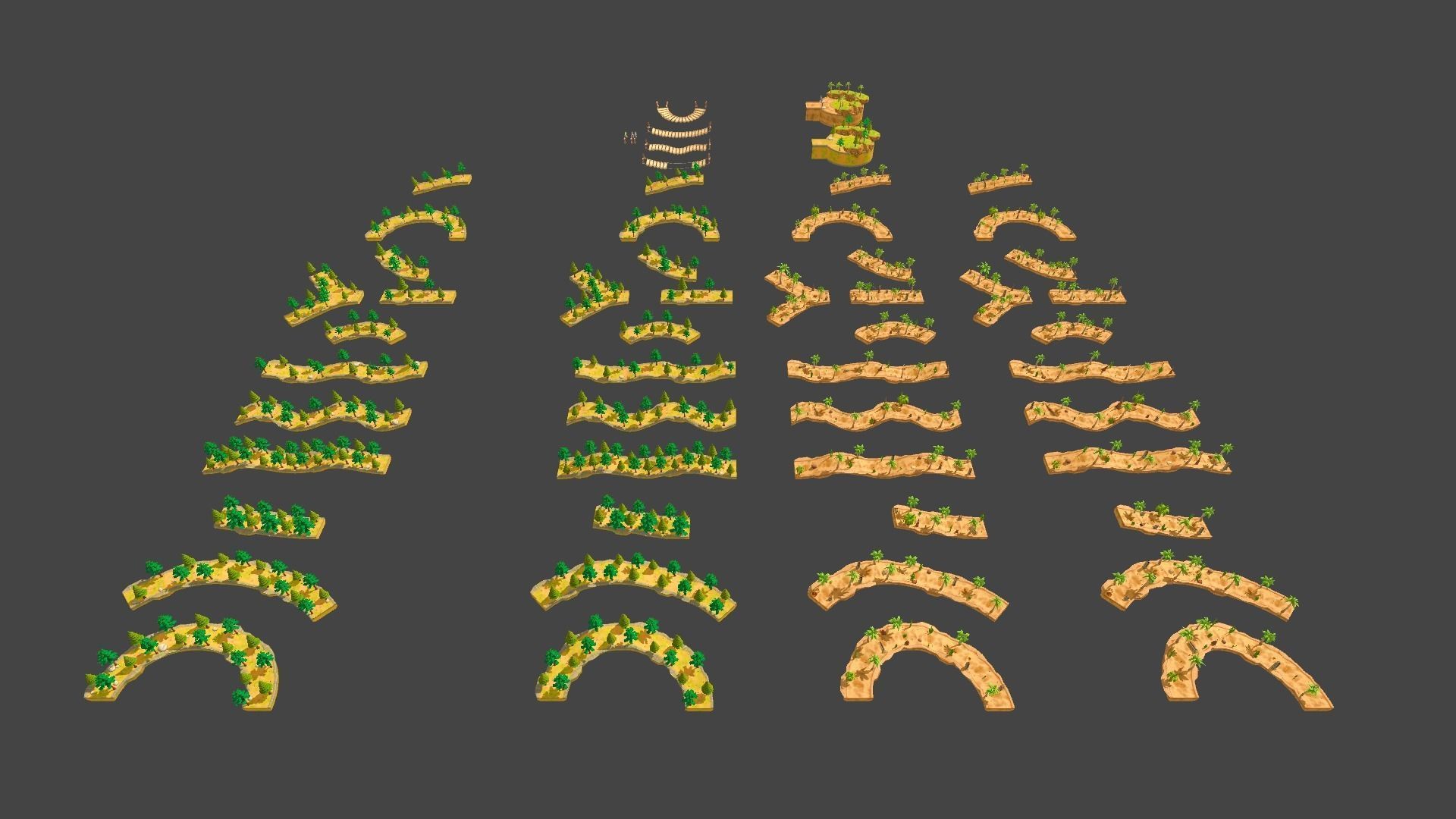 Offroad Toon Stunt Tracks Low-poly 3D model_4