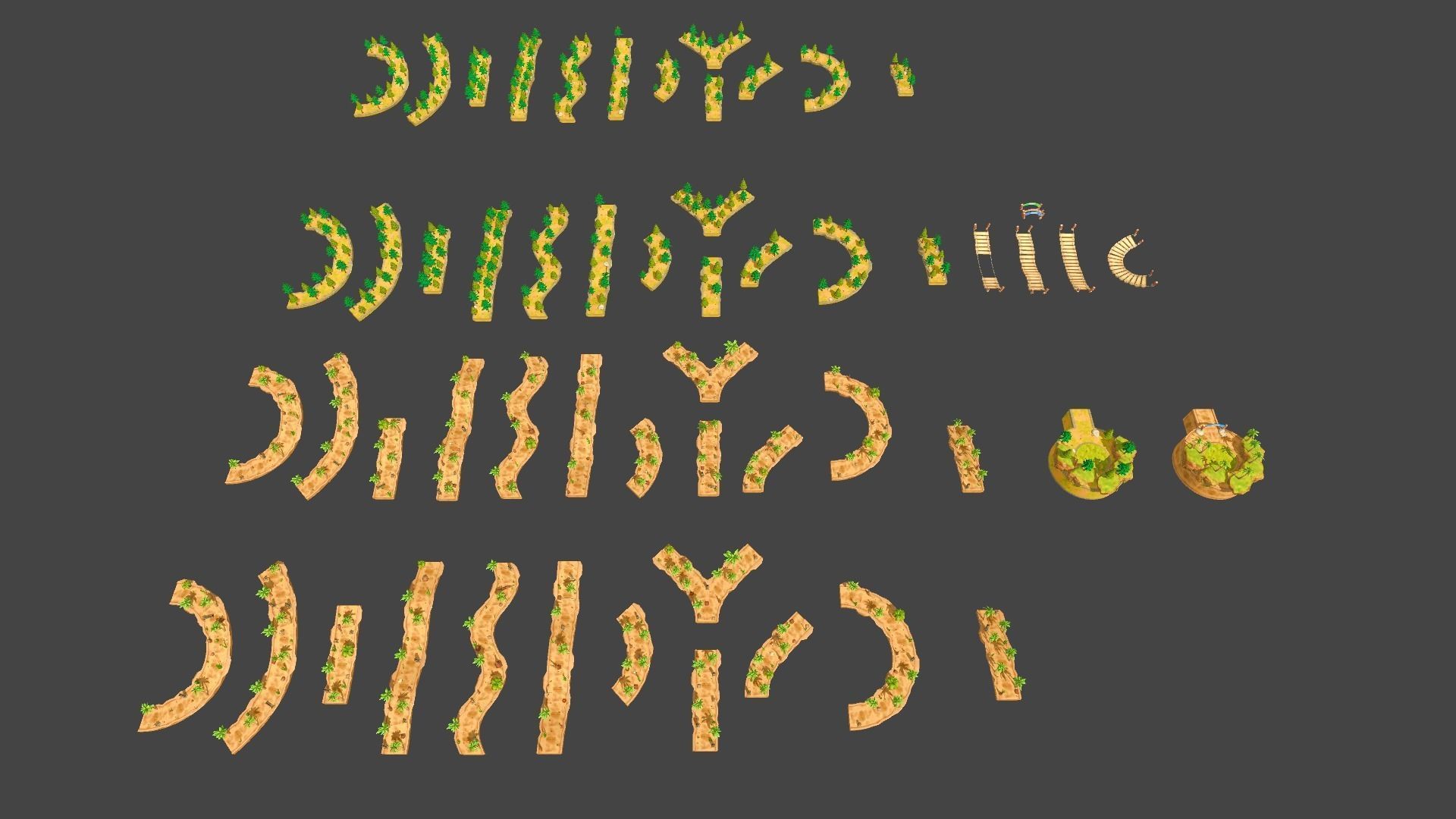 Offroad Toon Stunt Tracks Low-poly 3D model_3