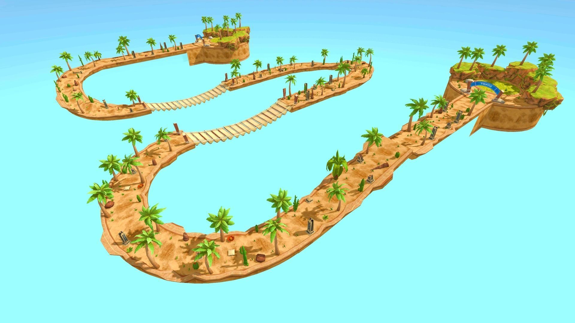 Offroad Toon Stunt Tracks Low-poly 3D model_8