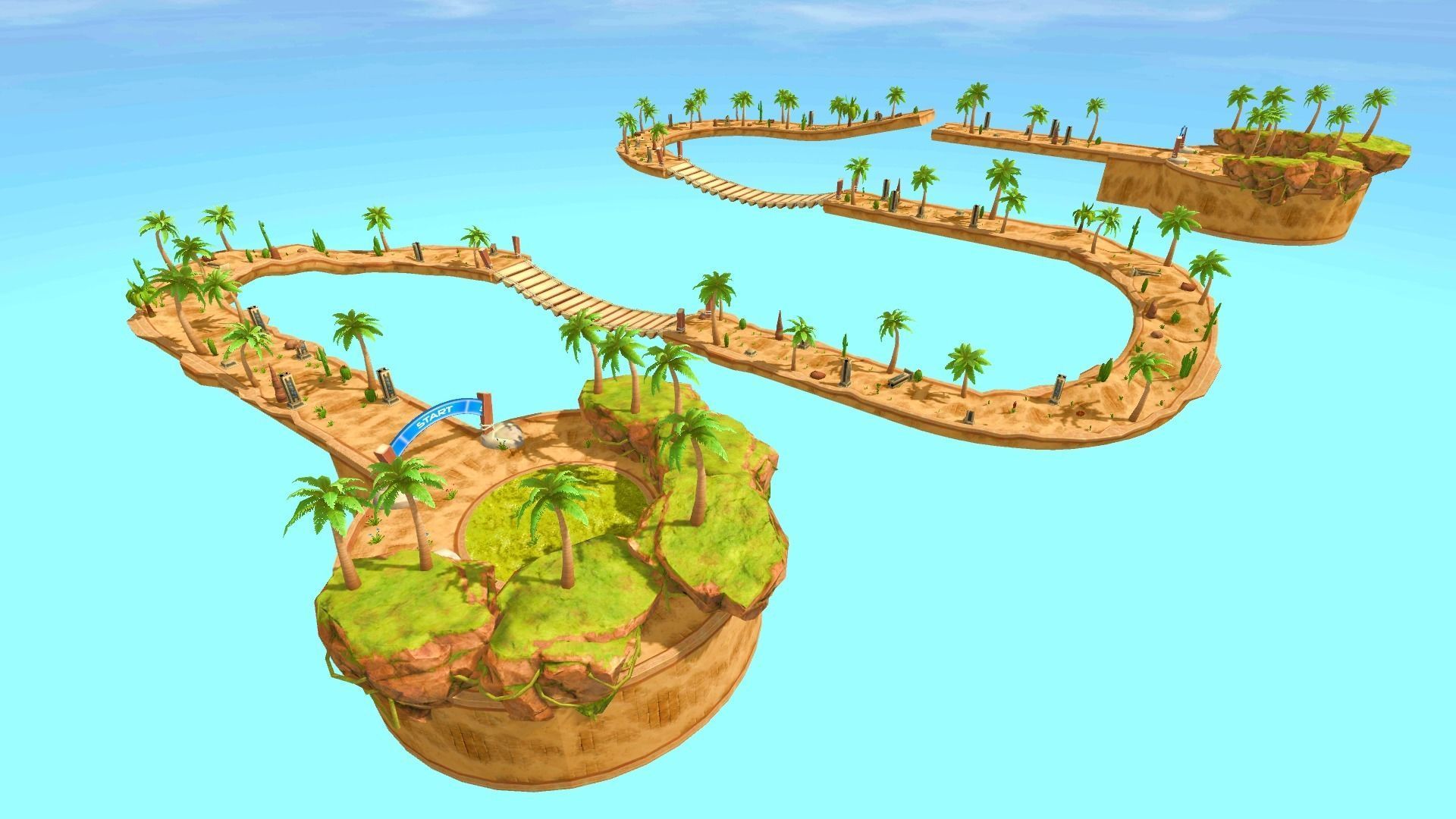 Offroad Toon Stunt Tracks Low-poly 3D model_7