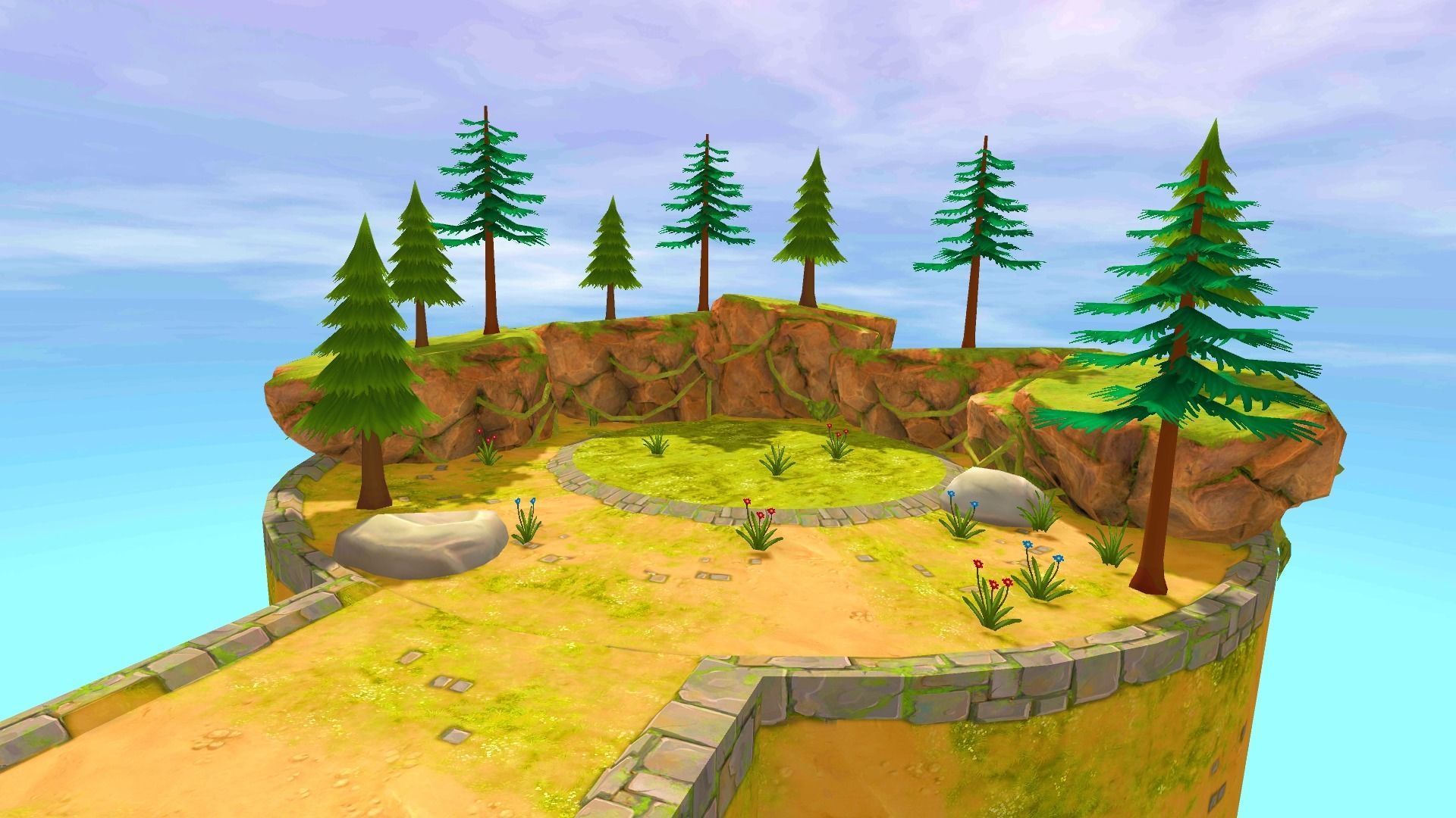 Offroad Toon Stunt Tracks Low-poly 3D model_11