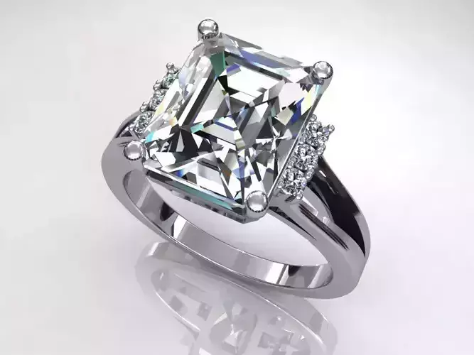 Princess Sid Stone Diamond Ring