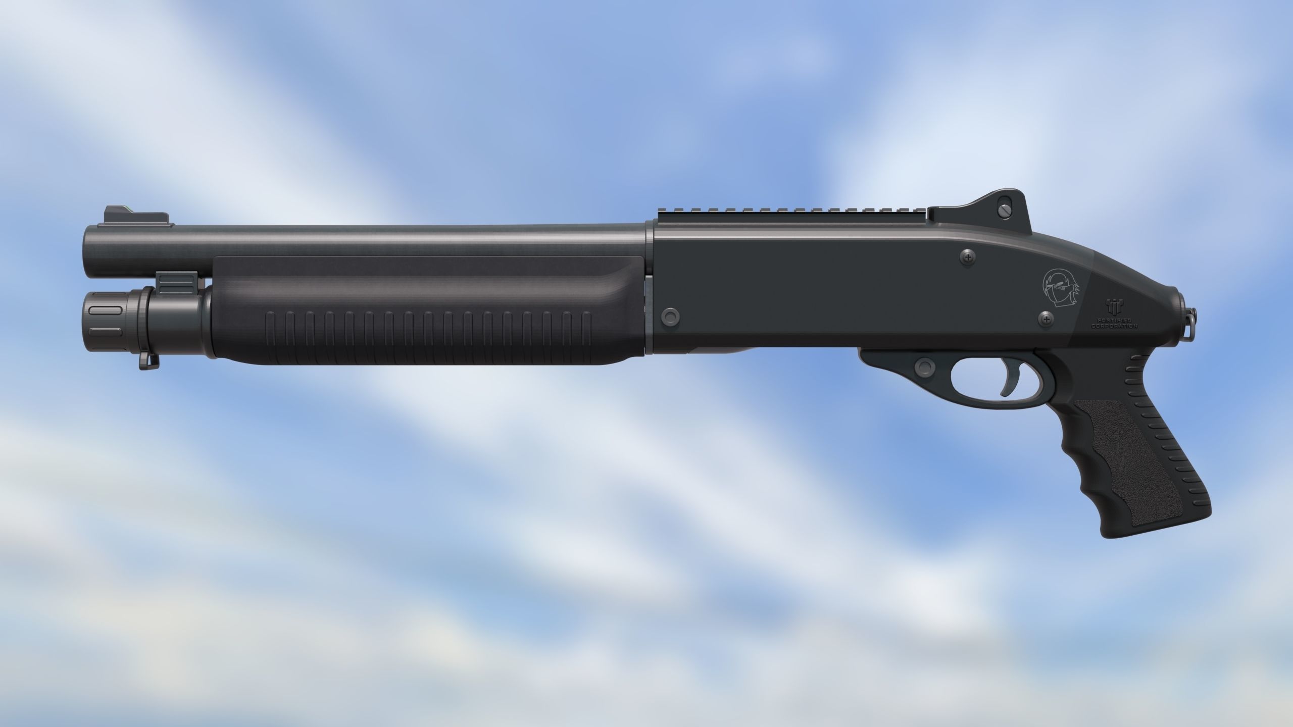 Shotgun Semi-Auto Short Gasp 890 3D model_2
