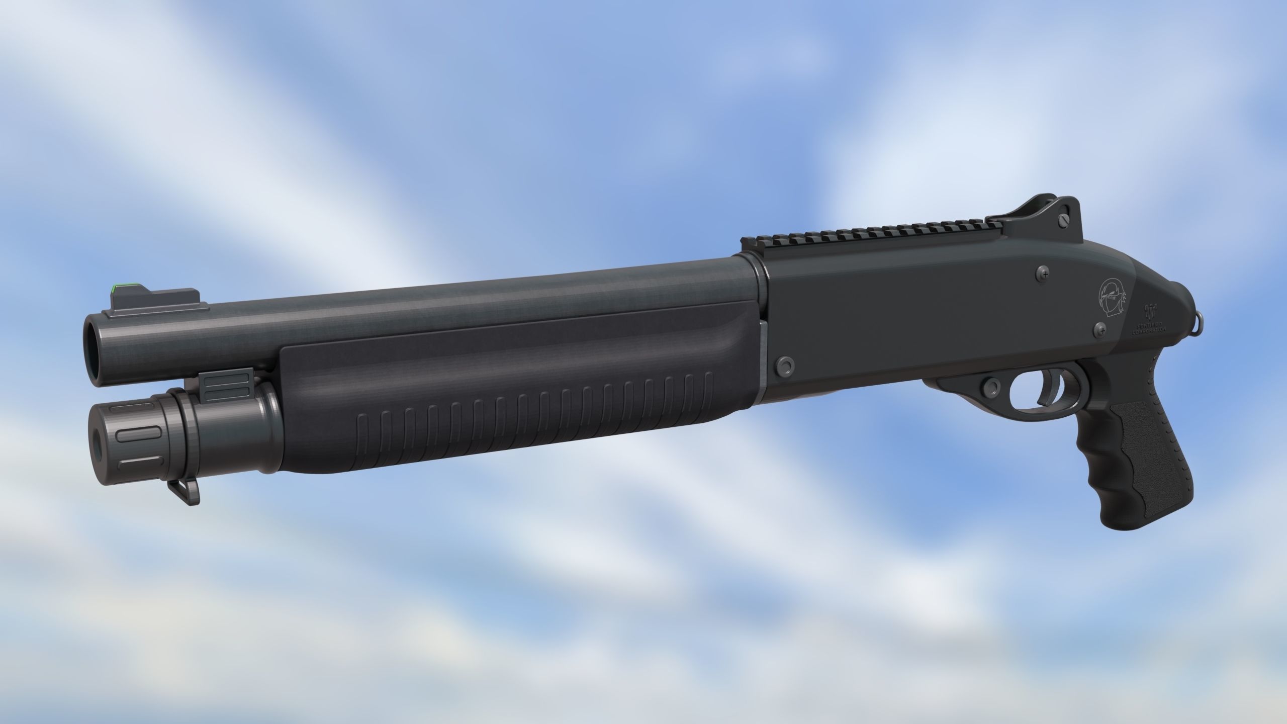 Shotgun Semi-Auto Short Gasp 890 3D model_3