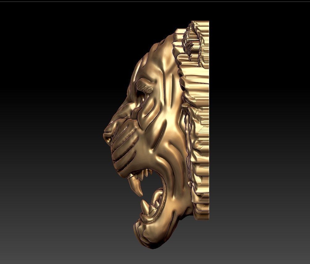 TIGER FACE PENDENT 3D print model_2
