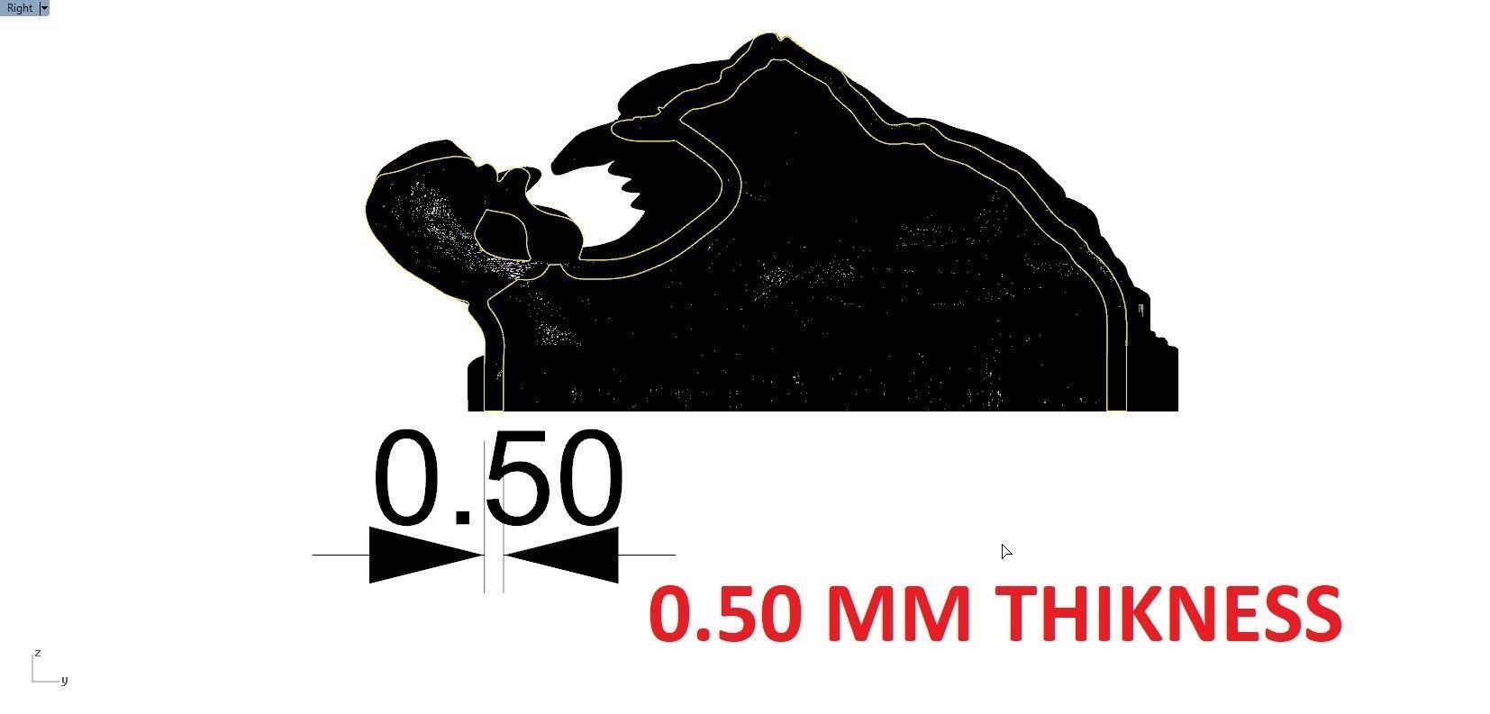 TIGER FACE PENDENT 3D print model_8