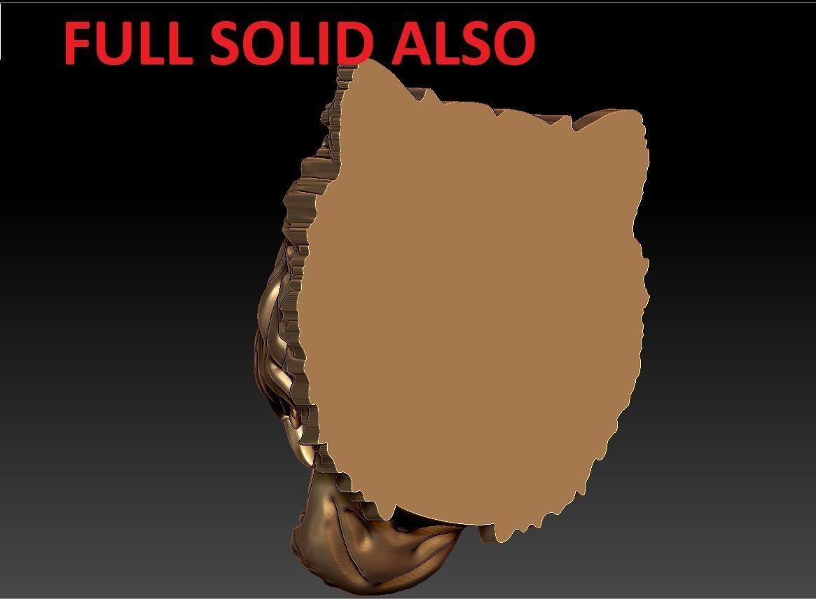 TIGER FACE PENDENT 3D print model_6