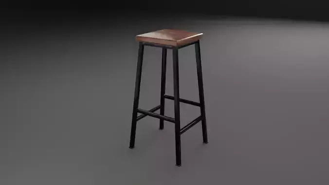 Industrial Metal Bar Kitchen Stool