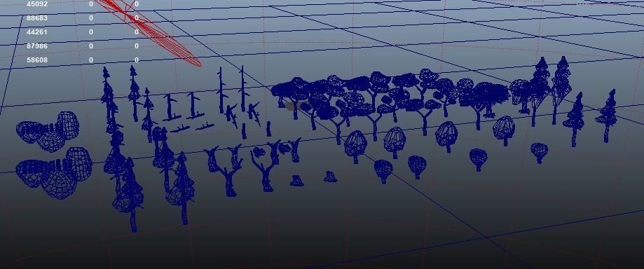 NatureScapes Lowpoly Trees and Rocks Pack Low-poly 3D model_12