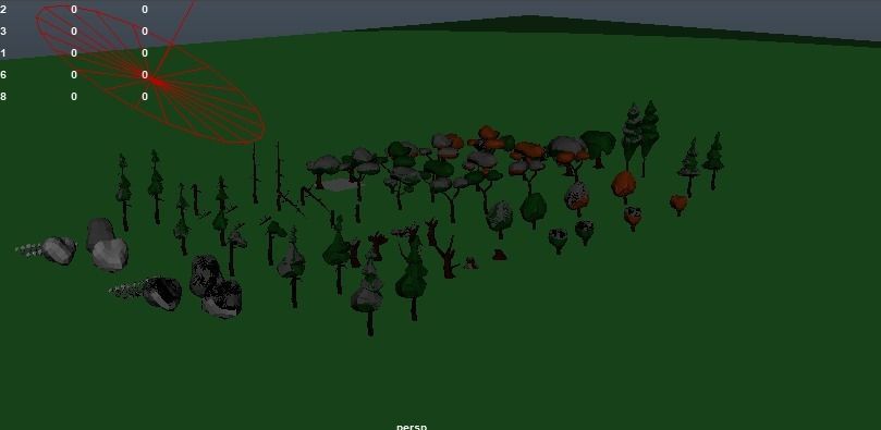 NatureScapes Lowpoly Trees and Rocks Pack Low-poly 3D model_18