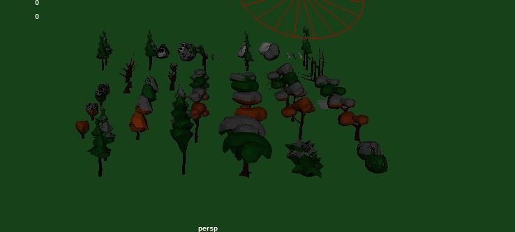 NatureScapes Lowpoly Trees and Rocks Pack Low-poly 3D model_16