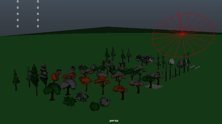 NatureScapes Lowpoly Trees and Rocks Pack Low-poly 3D model_10