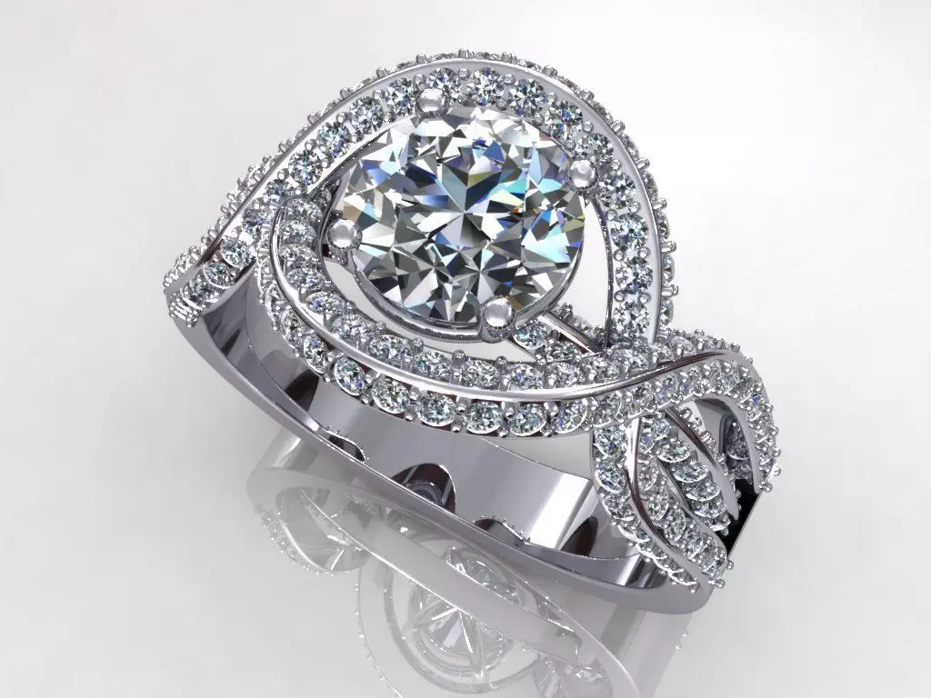 Great Twist Diamond Ring 3D print model