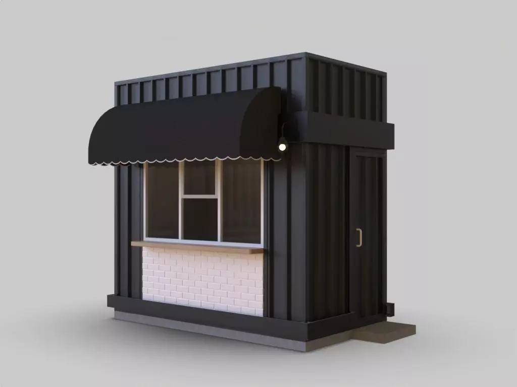Custom Booth Container 3D model_0
