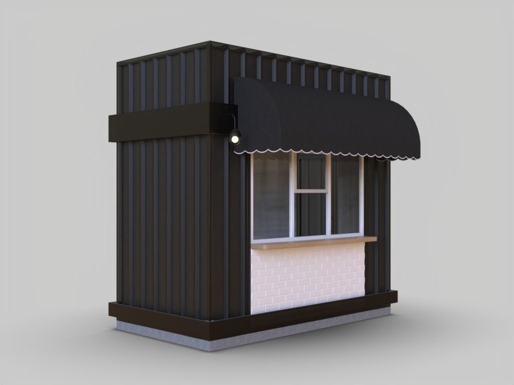 Custom Booth Container 3D model_1