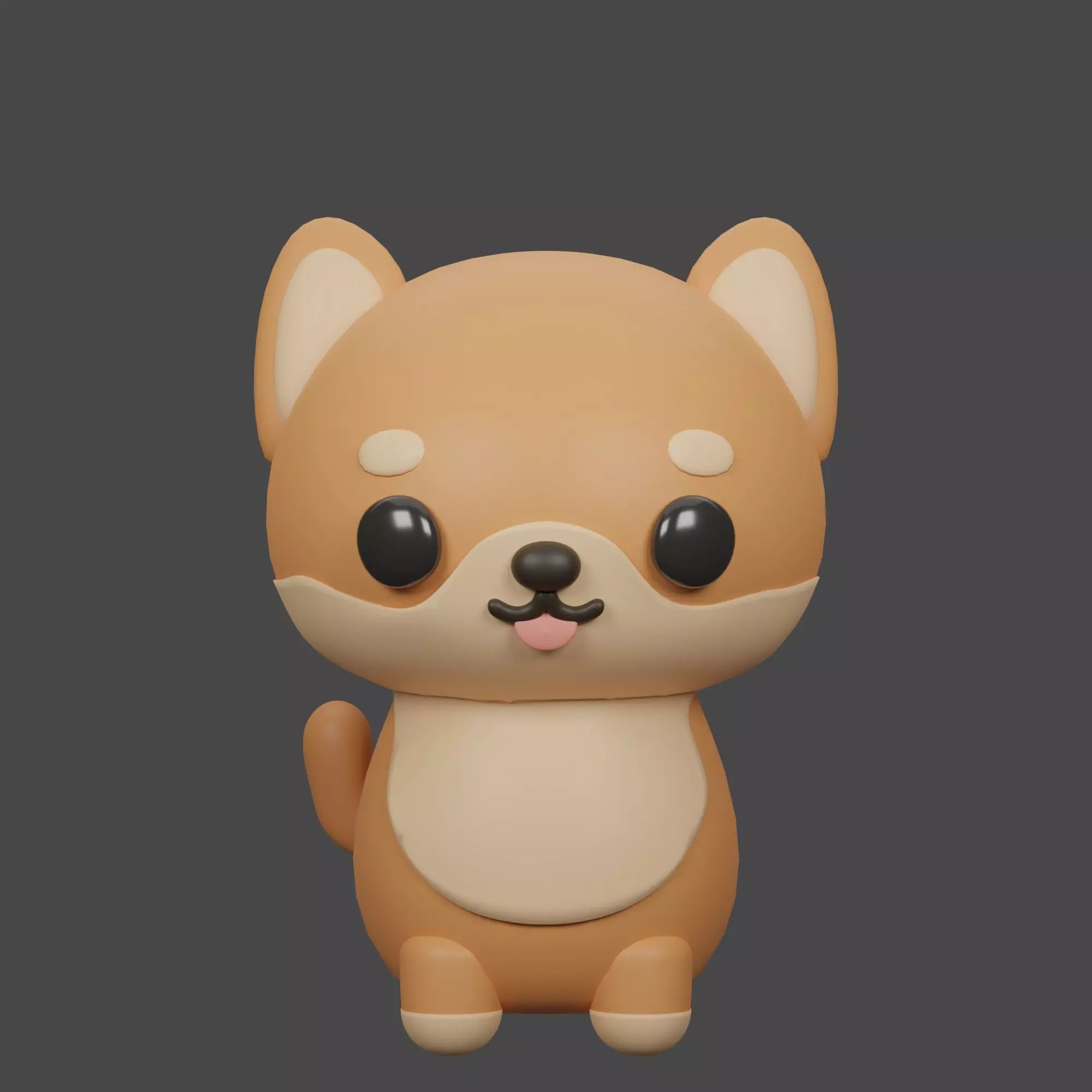 Dog Cartoon 3D 3D model_0