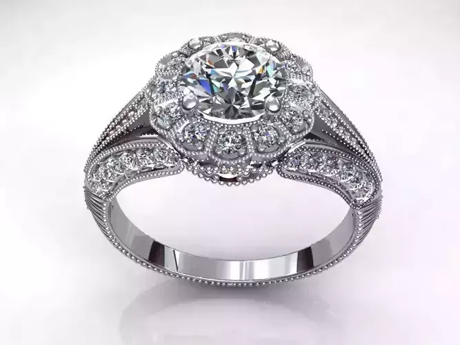 Flower True Love Wedding Ring