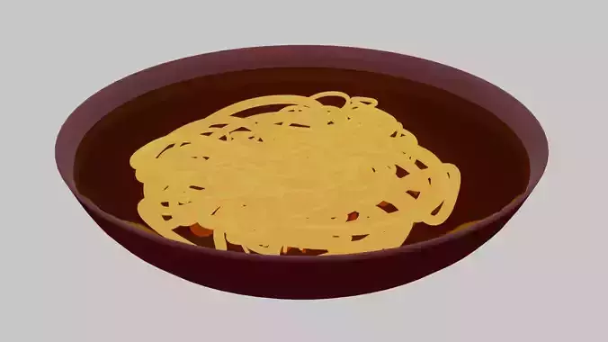 Noodle Bowl Anime Style Food Free 3D model