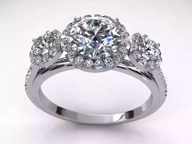 Three Stone Wedding Ring