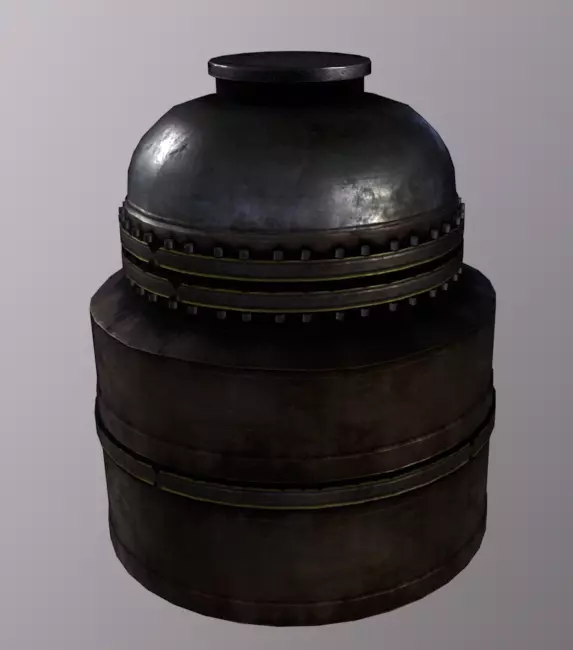 Machine PressureTank Low-poly 3D model_0