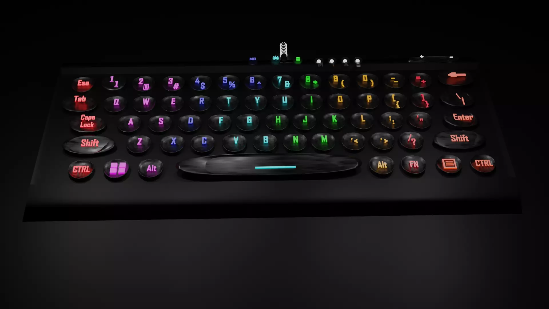 Gaming keyboard 3dmodel 3D model_0